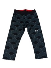 Nike Pro Elite Kenya Track & Field 3/4 Tights Black Women SZ S Made In USA