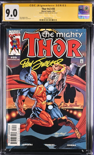 THOR #v2 #35 - 5/01 - VS GLADIATOR - SIGNATURE SERIES SIGNED DAN JURGENS CGC 9.0 - Picture 1 of 2