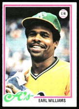 1978 Topps Earl Williams    #604 Oakland Athletics