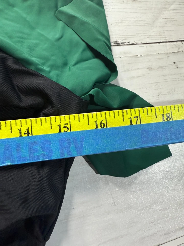 Trajes de baño de una pieza con volantes adelgazantes verdes y negros sin marca para mujer talla X-grande Foto 4 de 4