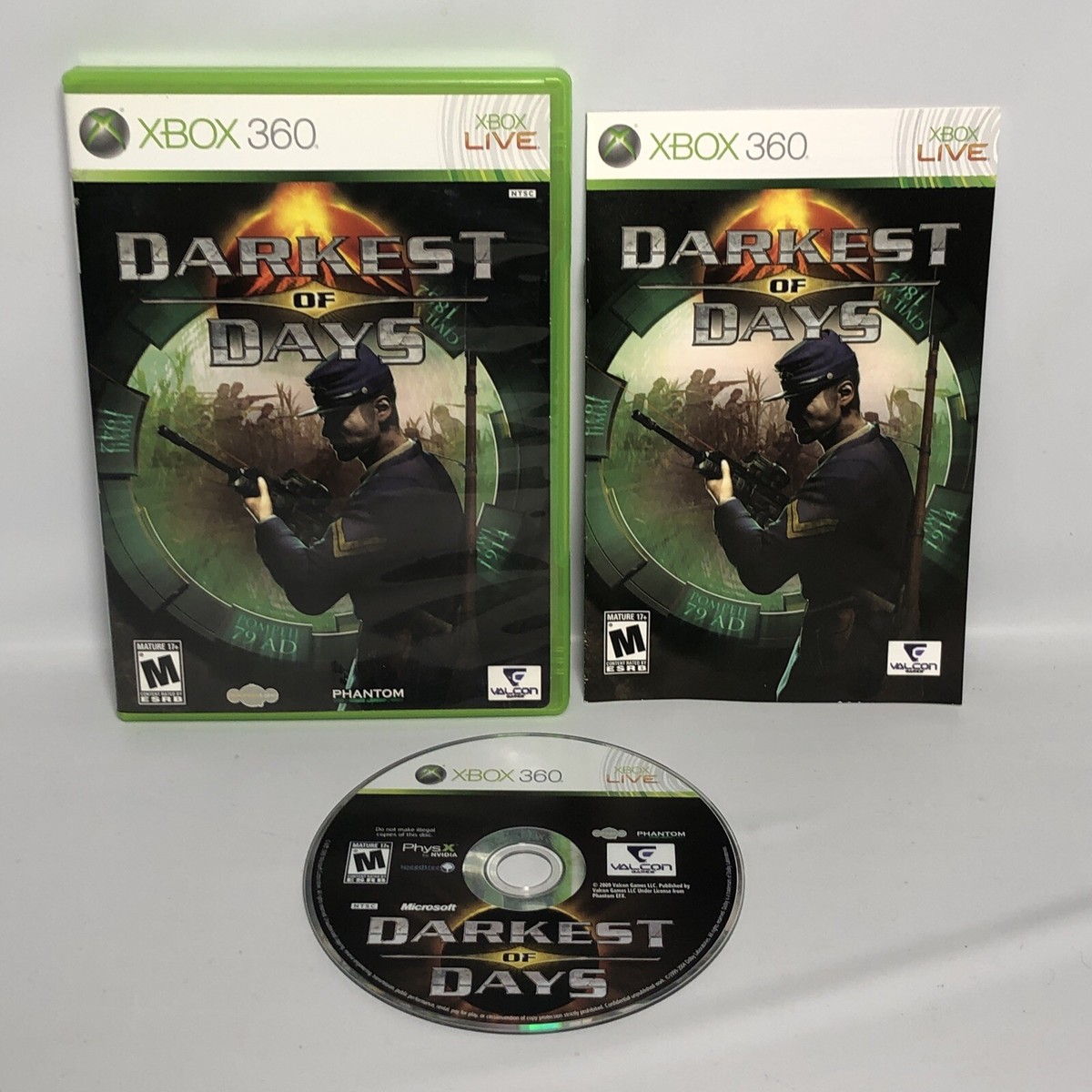 Darkest of Days (Microsoft Xbox 360, 2009) Complete CIB w/ Manual