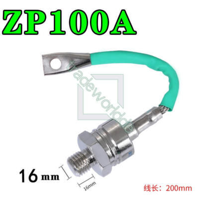 Spiral Type Power Stud Rectifying Rectifier Diode Thread ZP100A 1600V reverse