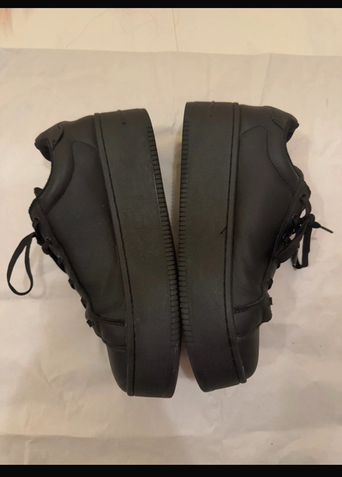 Tommy Hilfiger Women's Black Platform Logo Trainers UK Size 5 image 10