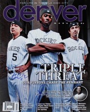 Carlos Gonzalez & Dexter Fowler Autographed 16x20 JSA COA God Bless Inscription!