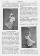 Janette Desborough in Aerial Ballet at Canterbury Music Hall Antique Print 1895