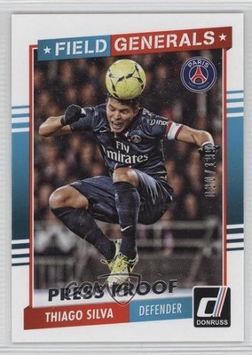 2015 Panini Donruss Field Generals Press Proof Silver /199 Thiago Silva #14 04ae