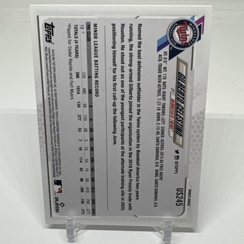 Topps Baseball 2021 Gilberto Celestino RC New York Mets #US245 FIRMADO - Imagen 2 de 2