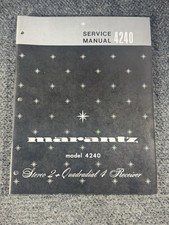 Marantz Model 4240 Stereo 2 Quadradial 4 Receiver Service Manual Original