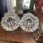 Vintage Estate Heavy Crystal Salt And Pepper Shakers With Silver Lids — photo 6