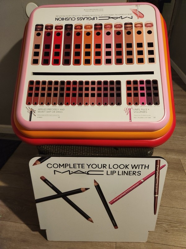 MAC Lipglass Cushion Double-Sided Tiered Counter Display Tower