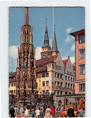 Postcard The Schöner Brunnen Nuremberg Germany