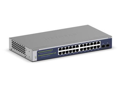 NETGEAR 24-Port Gigabit Ethernet Smart Switch (GS724T) Managed, optional mit ...