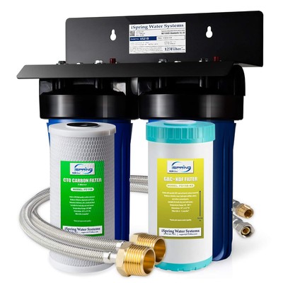 iSpring US21B High Capacity Under Sink Water Filter System with Upgraded...