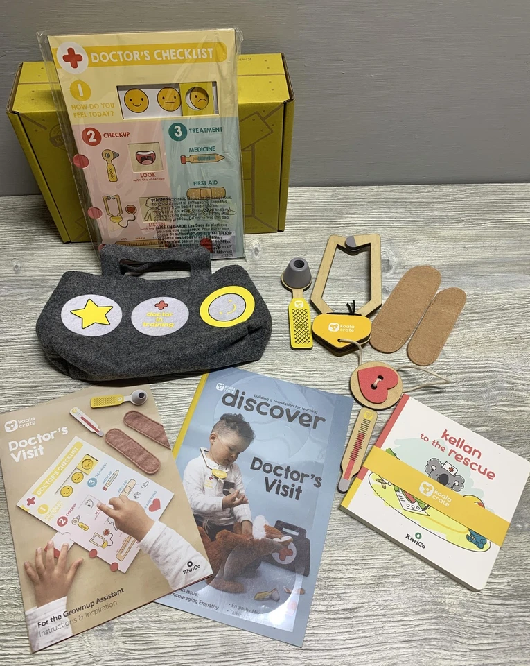 KiwiCo Koala Kiste Arztbesuch Rollenspiel Arztset Kleinkind MINT Spielzeug Set