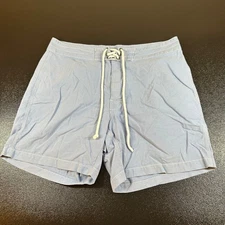 J.Crew Boardies Surf Shorts Lace Up Swim Trunks Light Blue Casual Mens 32"