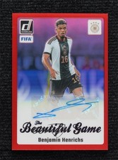 2023-24 Donruss FIFA Beautiful Game Red Prizm 23/49 Benjamin Henrichs Auto 7ez