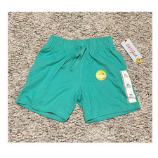Cat Jack Boys Teal Shorts XS 4/5 Elastic Waist Drawstring Above The Knee