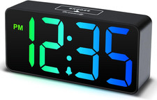 Dreamsky Small Digital Alarm Clock for Bedroom, RGB Kids Alarm Clock Boys  Elec