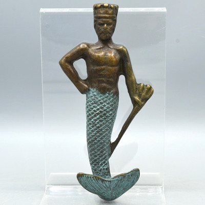 Design Toscano Neptune Merman Wall Hook Cast Iron Nautical Mythology 6 Inch