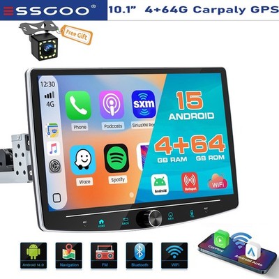 10.1'' Caplay Car Stereo Radio Touch Screen Android 15 GPS WIFI Single 1Din +Cam