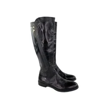 AGL Attilio Giusti Leombruni Knee High Zip US 9.5 Black Leather Riding Boots