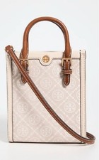 Tory Burch Beige Shoulder Mini Bag Logo Monogram Shipped from Japan