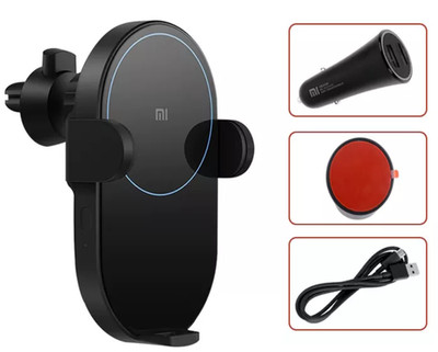 Xiaomi Mi 20W Wireless Car Charger WCJ02ZM Auto Clamp Vent Mount Black