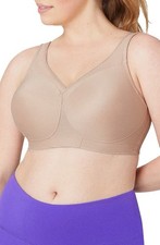 Glamorise Plus Size Magic Lift Seamless Sport Bra Bounce-Free Wireless Size 46C