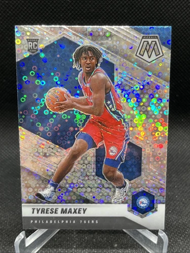 2020-21 Panini Mosaic Tyrese Maxey VARIATION FAST BREAK PRIZM ROOKIE SP RC!