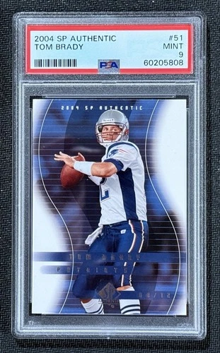 2004 SP Authentic Tom Brady 51 PSA 9 MINT 7 Time Super Bowl Champ Three time MVP