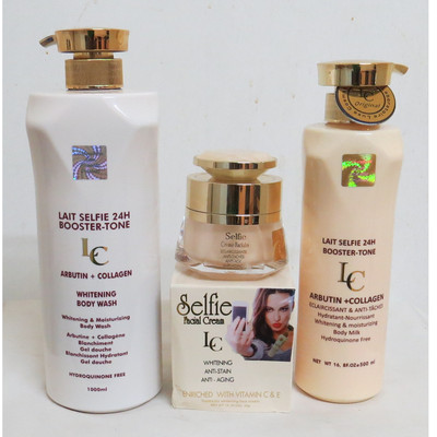 Lait Snapchat Collagen Feuchtigkeitslotion + Gesichtscreme + Duschgel (3er Set)