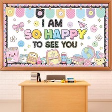 Back to School Bulletin Board Set Pastel Composition Notebook Colorful