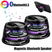 2pack Magnetic Portable Speaker G200 Mini Sound 5.3 Bluetooth Phone Holder