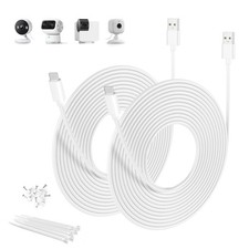 2 Pack 20FT USB-A to USB-C Power Cord for Blink Mini 2 Security Cameras