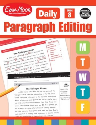 Evan-Moor Daily Paragraph Editing, Grade 8 Teacher Edition