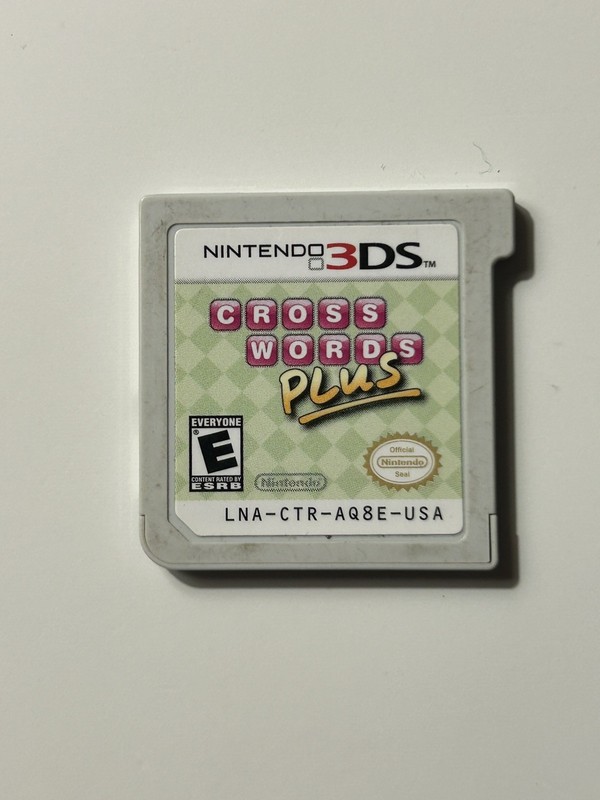 Nintendo 3ds Game Crosswords Plus Cartridge Only 1000 Puzzles Strategy Learning