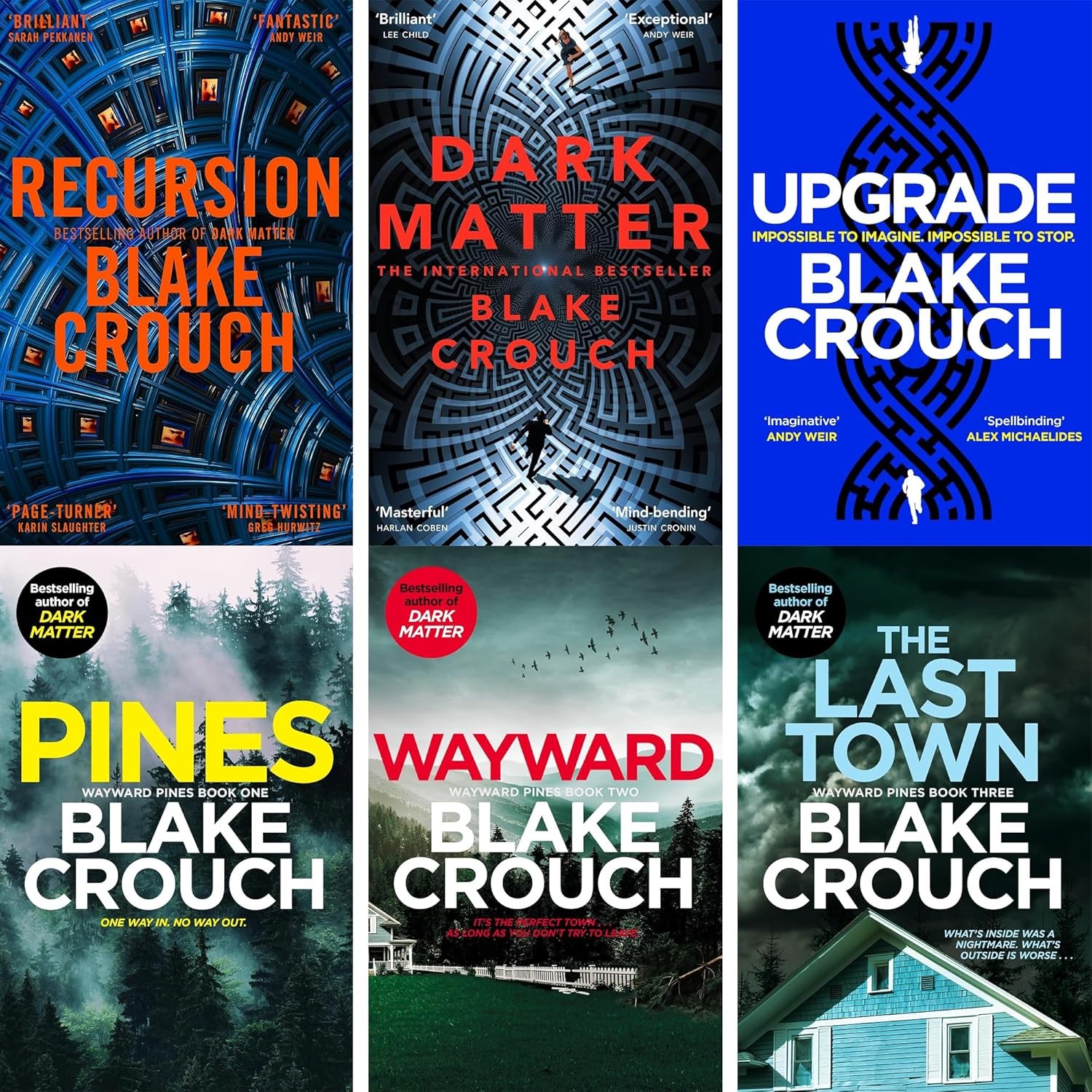 Blake Crouch 6 Books Collection Set Upgrade, Recursion, Dark Matter, Pines,