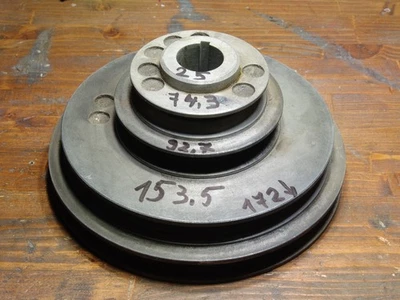 Riemenscheibe Alu 4-stufig Drehbank, Bohrmaschine, Fräsmaschine 74x92x153x172 - Bild 1 von 4