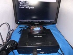 US Sega Saturn System Console in Box + Saroo Elite version SD loader 128GB READ