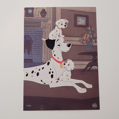 Vintage Uncirculated Walt Disney Art 101 Dalmatians ''Proud Papa'' Postcard PA