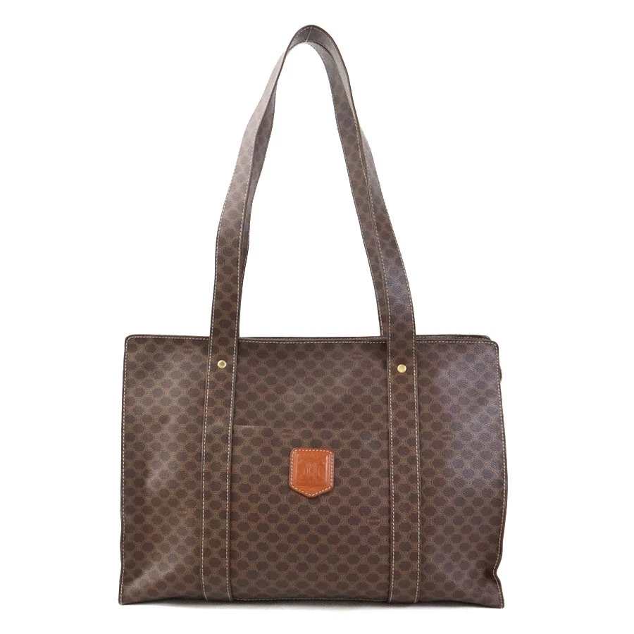 Borsa a tracolla originale CELINE Macadam marrone PVC 56203a