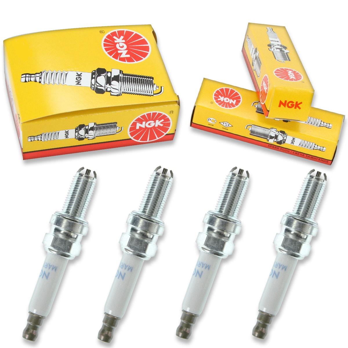 4pcs NGK 4706 Standard MAR10A-J Motorcycle Spark Plug Tune Up Kit Set wv