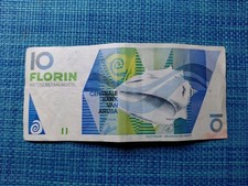 🇦🇼 Aruba 10 florin  P-11 vf/xf crisp  16 July 1993 banknotes 020926-7