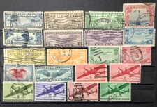 89 All Different Ail Mail Stamps -(Lot B) Used