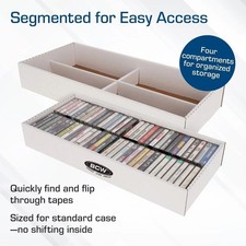  1x BCW Cassette Tape Storage Box- Corrugated Cardboard Storage Box