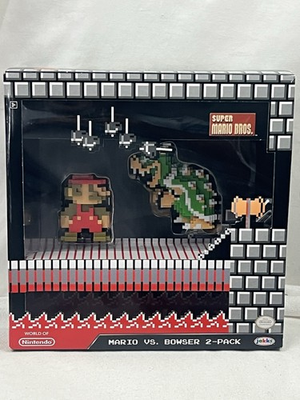 #ad World of Nintendo SUPER MARIO Vs BOWSER 8 Bit Set $40.00