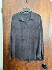 Rails Kate Cobra Silk Button-Up Shirt XXL