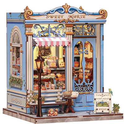 CUTEBEE Book Nook Kit DIY Puppenhaus Miniatur Holz 3D Puzzle Buchstütze Sweet Ma