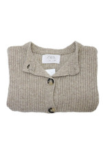 Zara Girls Long Sleeve Textured Knit Cardigan Top Tan Size 6-7Y