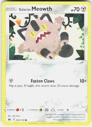 Galarian Meowth 084/159 Crown Zenith Common